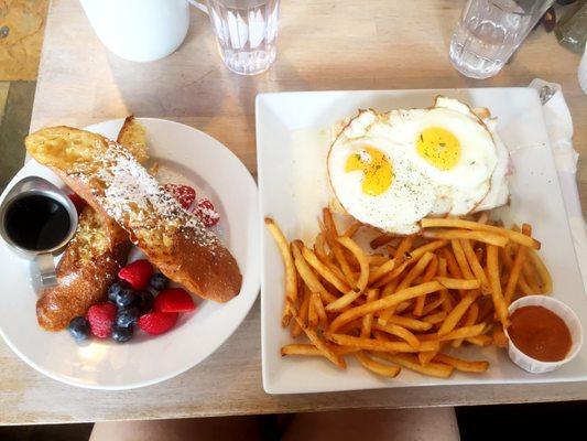 Half order of French toast & croque Madame