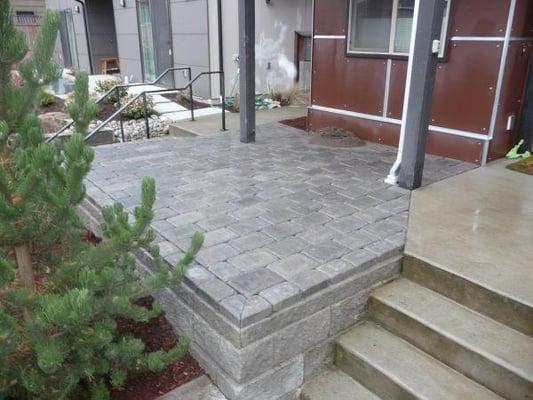 pavers & retaining wall