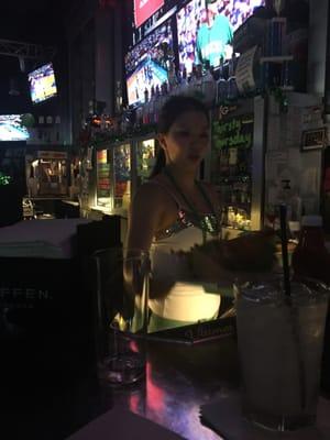 This server Kim is very rude and unprofessional.