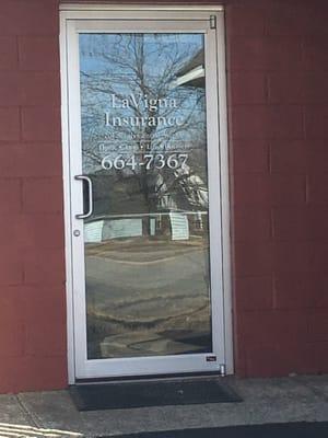 Front door to building.