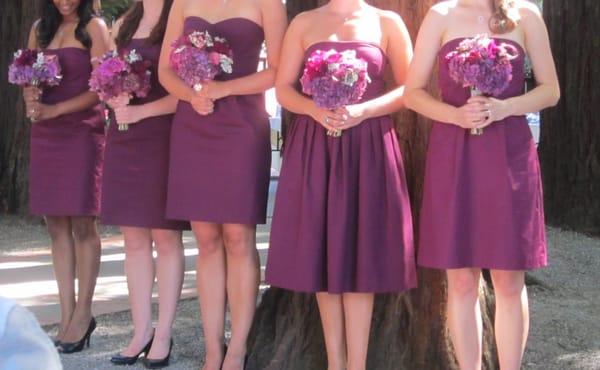 bridesmaids' bouquets made by village green