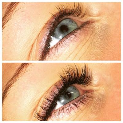Glamour Lashes Before and After