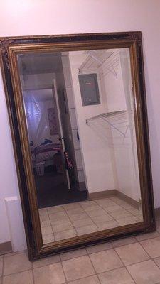 This mirror fell on my head and they wanted to send me home when they should've observed me for at least 24 hours.