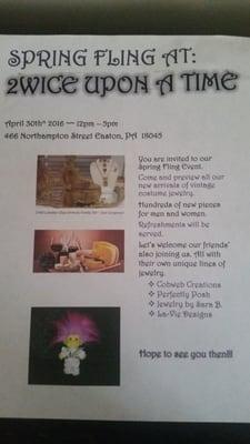 Spring Fling Event - April 30th 2016
12pm - 5pm