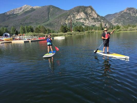 Stand Up on Dillon Res or Kayak right down the street from our shop.