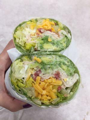 California wrap with chicken, avocado, and bacon!