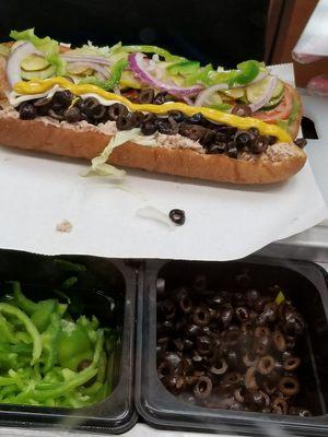 Sometimes saying a little mustard gets you this... it's relatively easy to misunderstand.