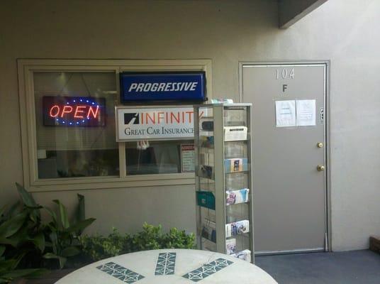 Across the street from Bobby Salazars Mexican Restaurent. Look for Infintiy Insurance sign on building.