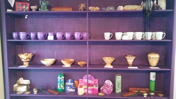 Local vendor display at The Gratitude Shop