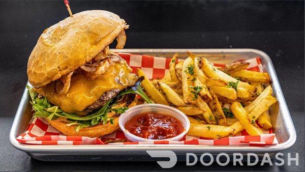 Mouthwatering beef angus burger