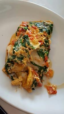 Make your own omelette $9.95. 2 eggs... Not even presentable. Half assed if you ask me.