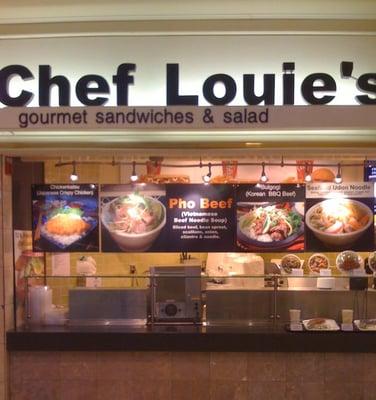 Next to Asian Noodle Company and across from AT&T