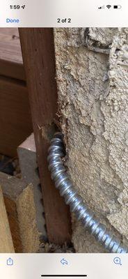 Drilled through my gate post without permission