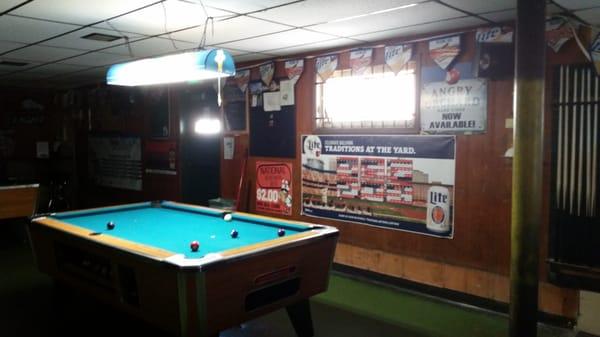 3 Pool tables in the place