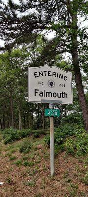 Entering Falmouth sign from Mashpee.
