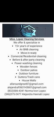 Miss Lopez Cleaning Services