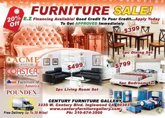 Free Delivery! up to 20 miles.