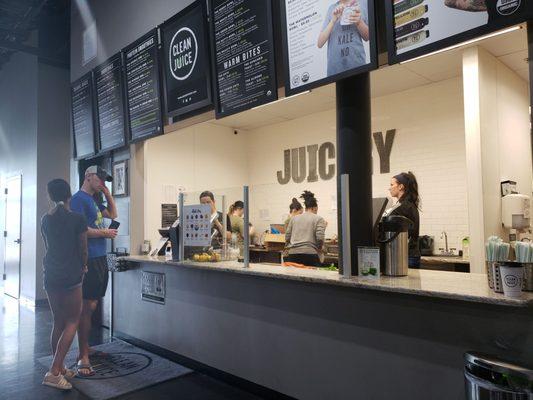 Order counter at the Poplar Tent Vitality Fitness location