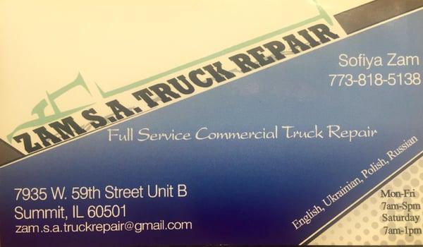 Zam S.A. Truck Repair