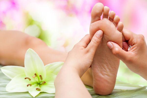 Reflexology to better health by triggering the  points in your feet and anointing essential oils that assist in healing the organs.