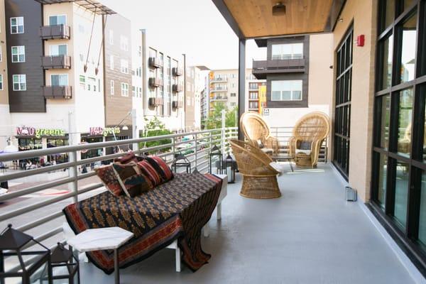 Photo Courtesy of Rachael Hall Photography.  Furniture from Panacea Rentals.