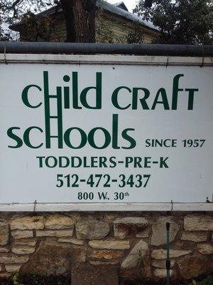 Child Craft School 800 West 30th St. Austin, TX. 78705 Office: 512-472-3437
