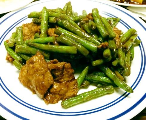 Beef with string beans