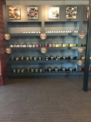 72 types of tea: Black, green, white, oolong, red, herbal and wellness teas.