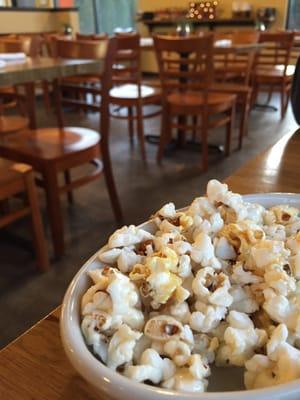 Complimentary fresh-made popcorn...with just the right amount of sweetness (it's addicting!)