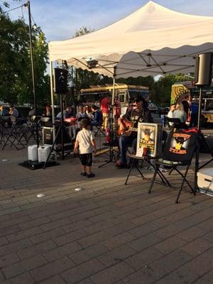 Nephew was digging the live music!