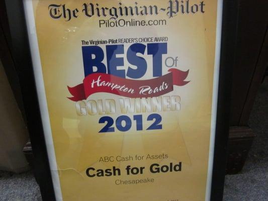 BEST OF WINNER, 3 YEARS IN A ROW!