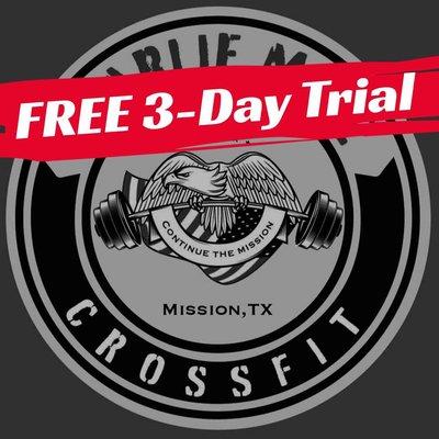 Free 3-Day Trail - Stop by and fill out a waiver.