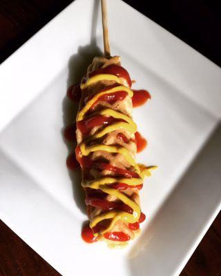 All beef corn dog.