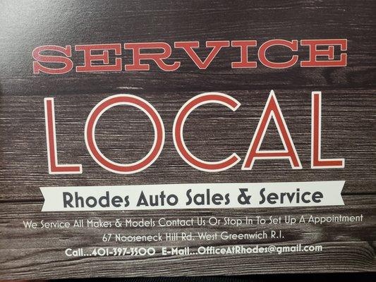 All Roads lead to Rhodes auto sales and service!