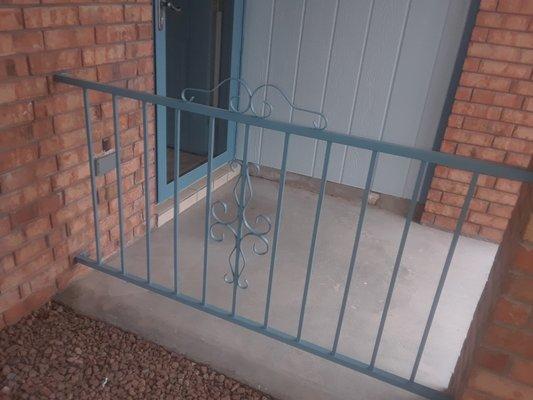 Front gate and doors have been sprayed with gun