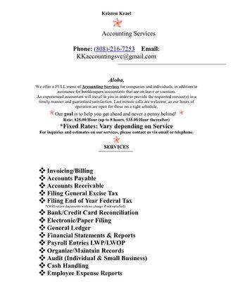 KK's Professional Accounting Services