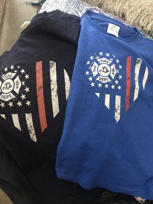 Their idea of two navy blue shirts.