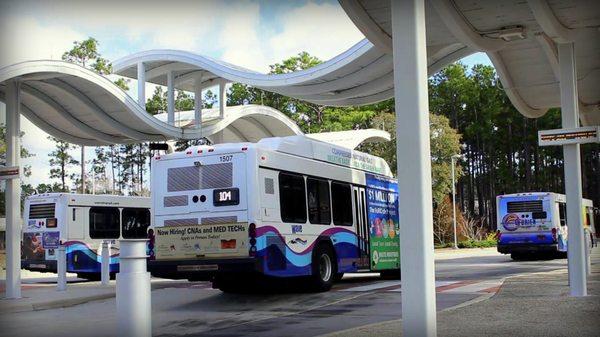 Wave Forden Station transit center 8 minutes to the southwest of Wilmington NC dentist O2 Dental Group