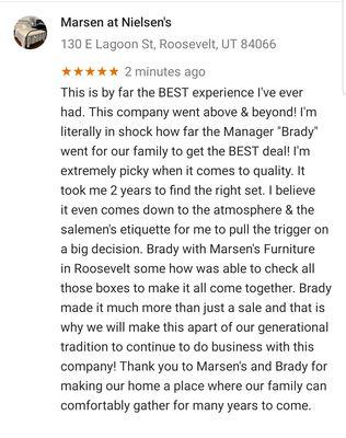 This is now known as Marsen's Nielsens Furniture Store! Wonderful place! Please read my review in the photo.