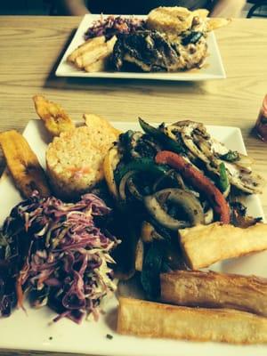 Jerk Tri-Tip Steak & Stew Curry Chicken.