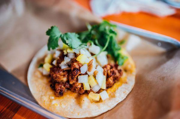 Our Tacos & more menu features high quality ingredients by Executive Chef Eddie Russell