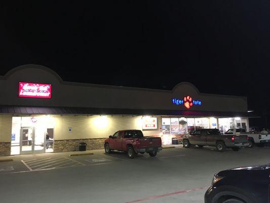 Store front at night
