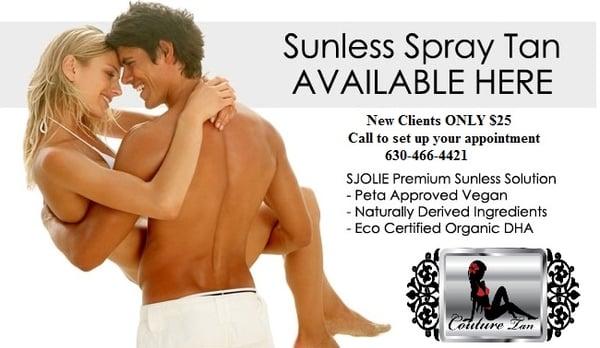 Custom Organic Spray Tanning here at Couture Tan!