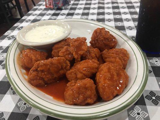 Delectable buffalo Boneless wings with ranch