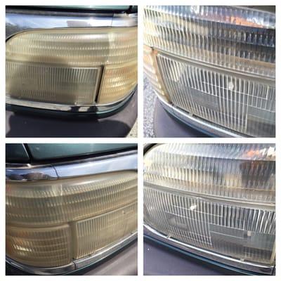 RUDY DID AN AMAZING JOB ON THESE HEADLIGHTS!! 1995 EXPLORER ORIGINAL HEADLIGHTS BROUGHT BACK TO LIFE!!
