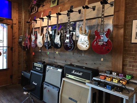 Some of the guitars and amps they have for sale