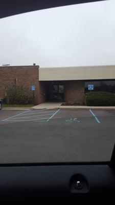 Where you walk into the building