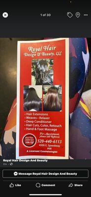 Royal Hair Design and Beauty