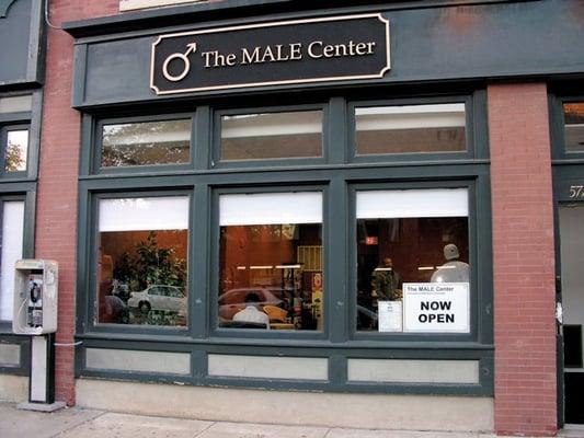 MALE Center exterior on Columbus Avenue at the intersection of Massachusetts Avenue.