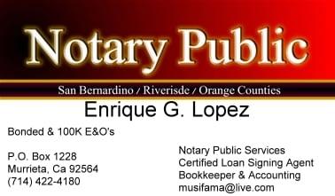 Enrique G Lopez Notary Public & Bookkeeping
